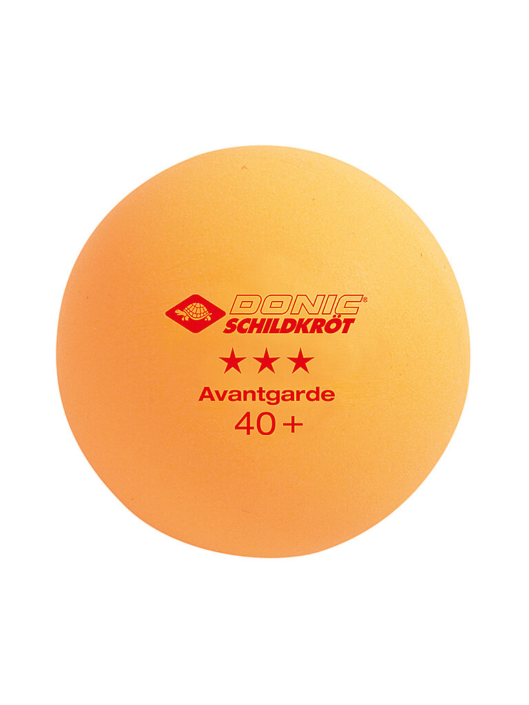 DONIC SCHILDKRÖT Tischtennisball 3-Stern Avantgarde Poly 40+, 3 Stk. ORANGE orange